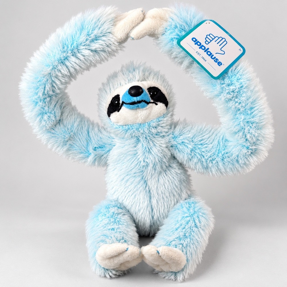 Applause Jazwares Blue Sloth Plush Hanging Long Arm Stuffed Animal NWT 10"